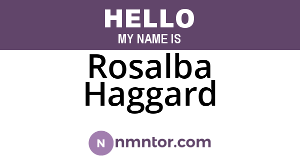 Rosalba Haggard