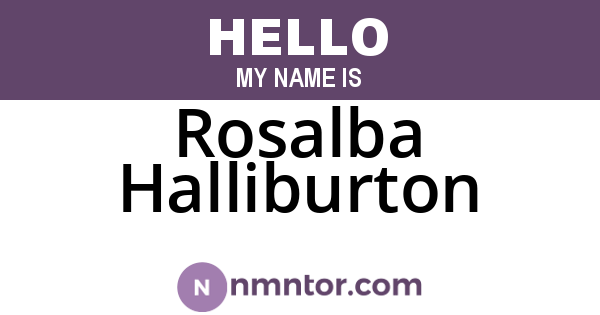 Rosalba Halliburton