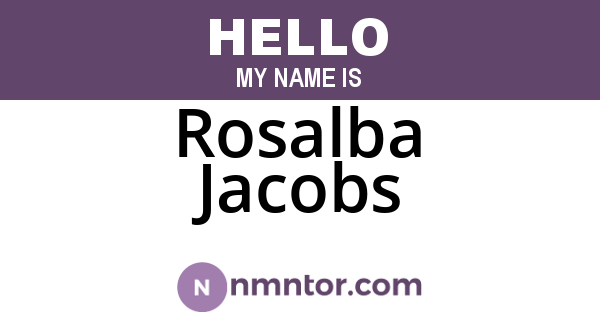 Rosalba Jacobs