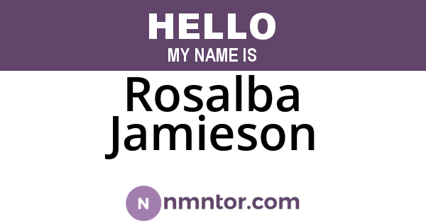 Rosalba Jamieson