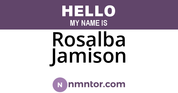 Rosalba Jamison