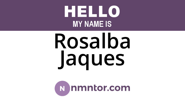 Rosalba Jaques