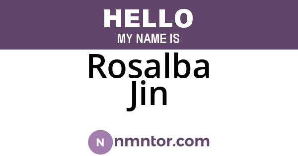 Rosalba Jin