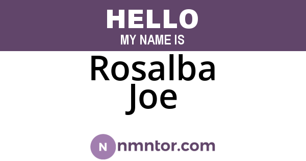 Rosalba Joe
