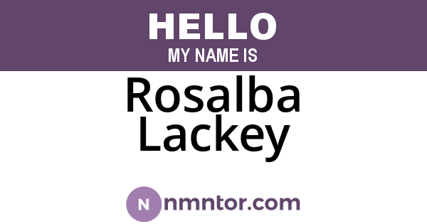 Rosalba Lackey