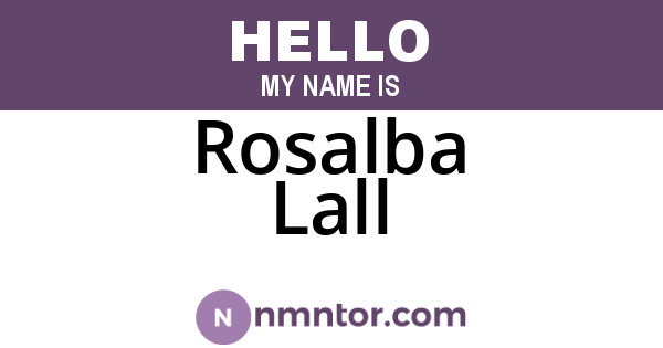 Rosalba Lall