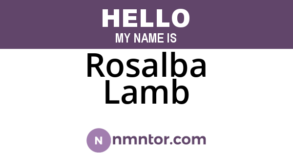 Rosalba Lamb