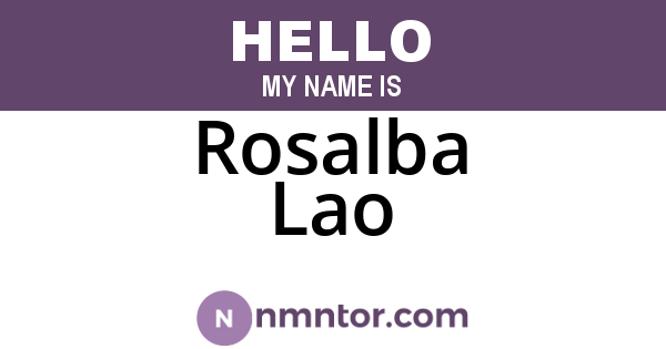 Rosalba Lao