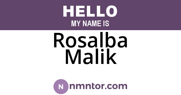 Rosalba Malik