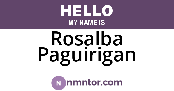 Rosalba Paguirigan
