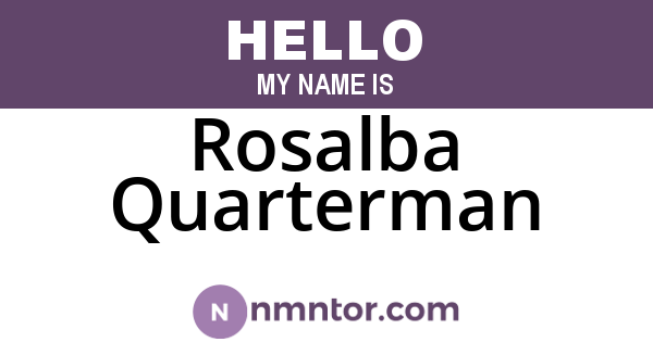 Rosalba Quarterman