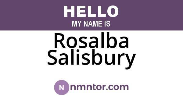 Rosalba Salisbury
