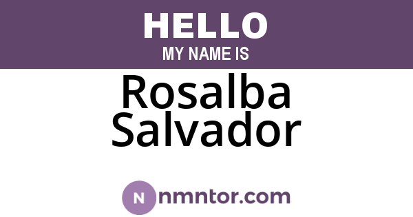Rosalba Salvador