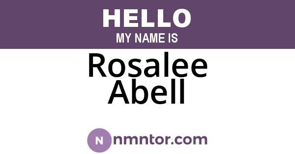 Rosalee Abell