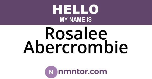 Rosalee Abercrombie