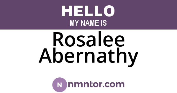 Rosalee Abernathy