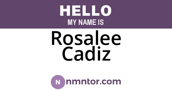 Rosalee Cadiz