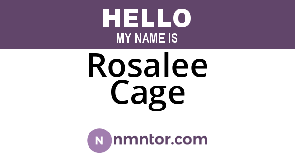 Rosalee Cage