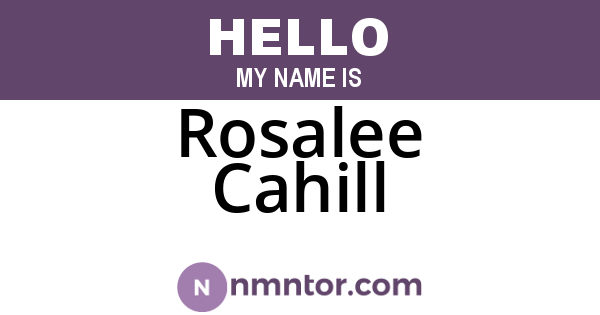 Rosalee Cahill