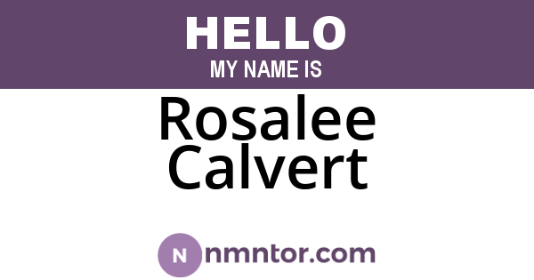 Rosalee Calvert