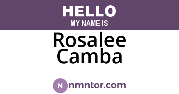 Rosalee Camba