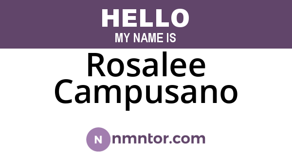 Rosalee Campusano