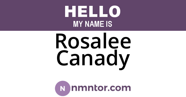 Rosalee Canady