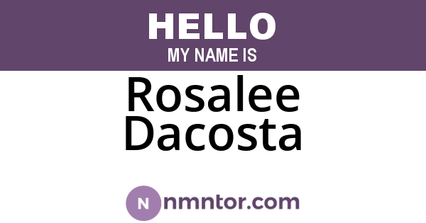 Rosalee Dacosta