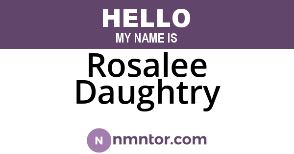 Rosalee Daughtry
