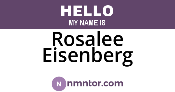 Rosalee Eisenberg