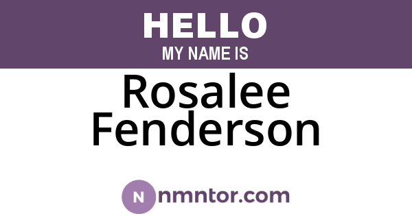 Rosalee Fenderson
