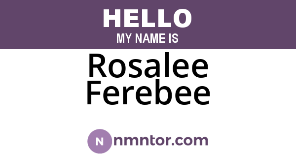 Rosalee Ferebee