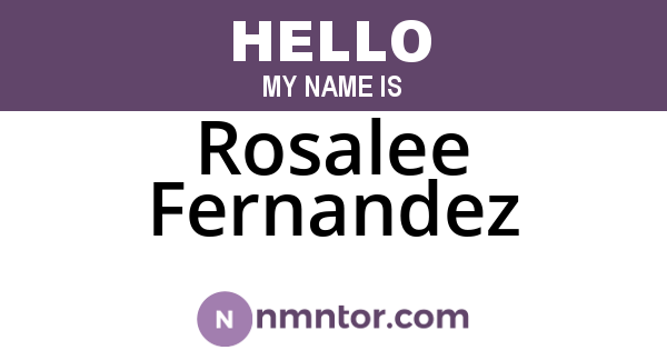 Rosalee Fernandez