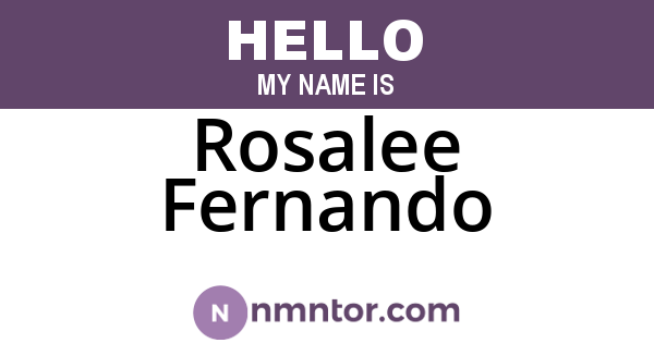 Rosalee Fernando