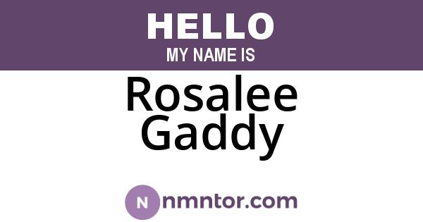 Rosalee Gaddy