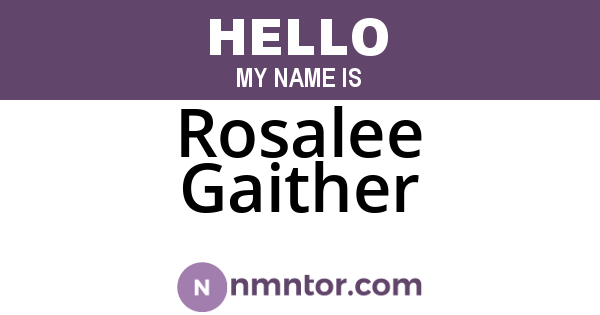 Rosalee Gaither