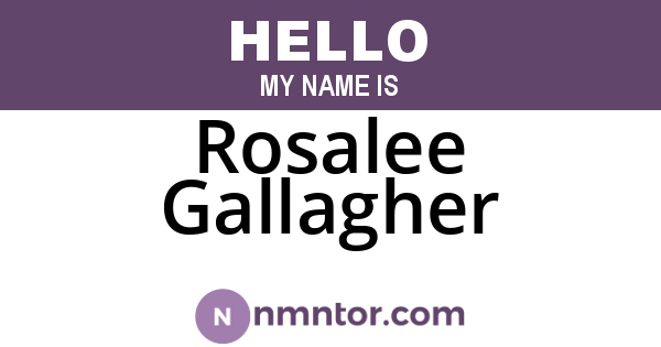 Rosalee Gallagher