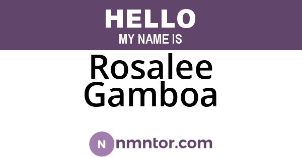 Rosalee Gamboa