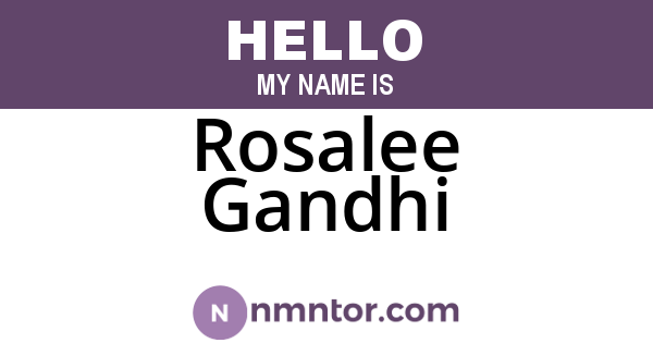 Rosalee Gandhi