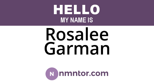 Rosalee Garman