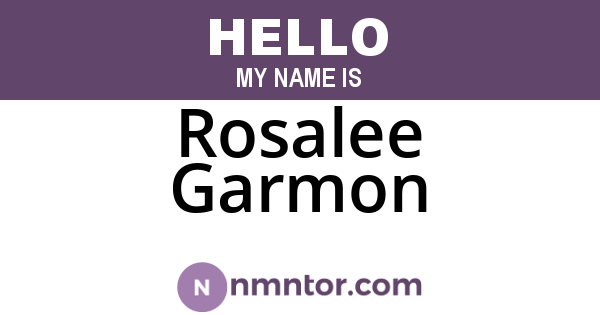 Rosalee Garmon