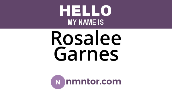 Rosalee Garnes