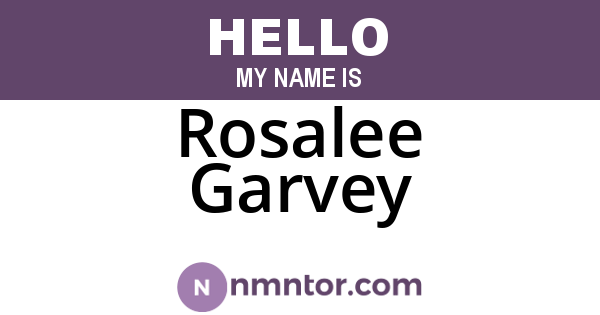 Rosalee Garvey