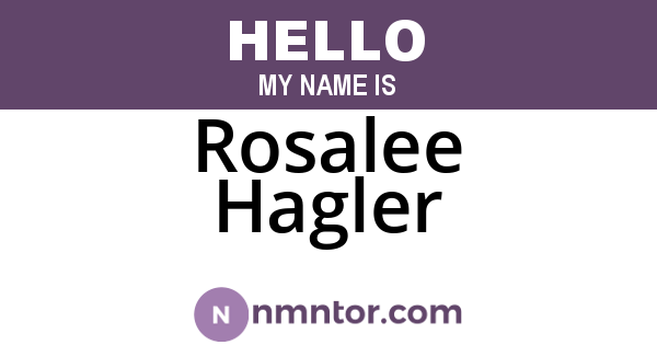 Rosalee Hagler