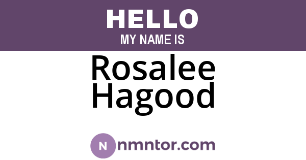 Rosalee Hagood