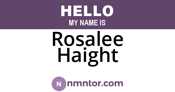 Rosalee Haight