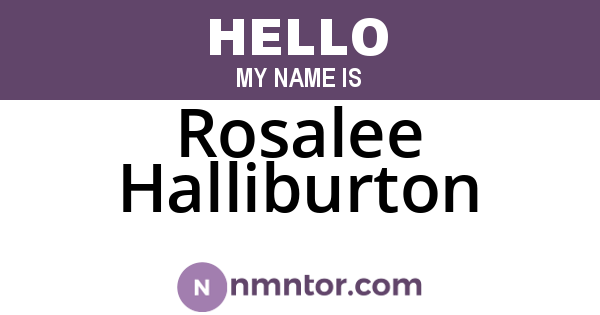 Rosalee Halliburton