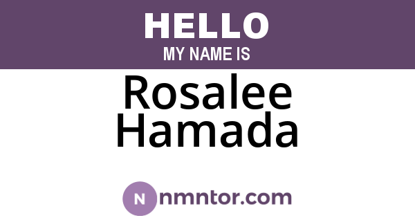 Rosalee Hamada