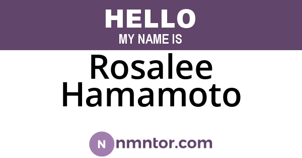 Rosalee Hamamoto