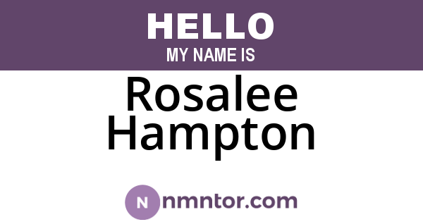 Rosalee Hampton